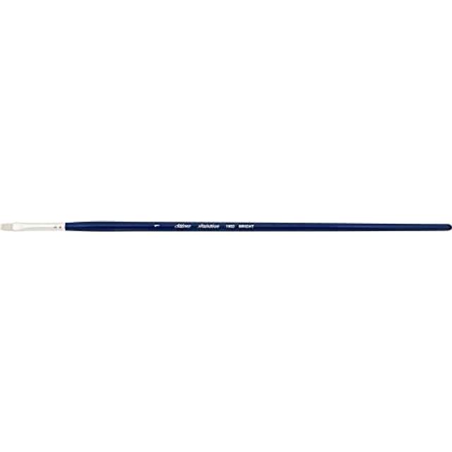 Silver Brush Limited 19021 Bristlon Bright Brush for Acrylic and Oil Painting  Size 1  Long Handle