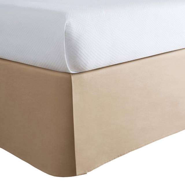 Todays Home Classic Tailored Bed Skirt Dust Ruffle  Cotton Blend Design  14 Drop Length  Twin  Mocha