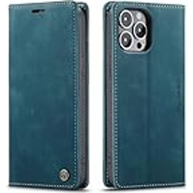PU Leather Flip Case Compatible with iPhone 16 Pro Wallet Built-in Stand Card Holder Teal