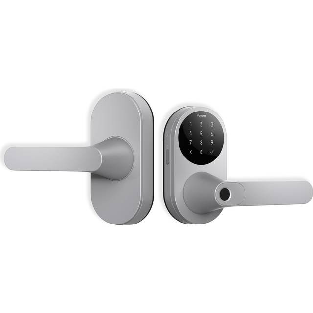 Aqara Smart Lock U300  Fingerprint Keyless Entry Door Lock with Handle  Matter Over Thread with Apple Home Keys  Touchscreen Keypad  Smart Lever Lock