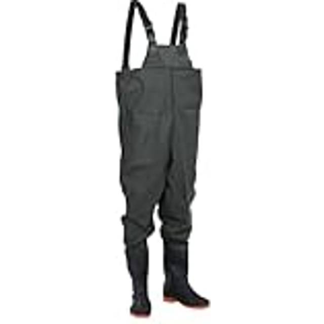 vidaXL Chest Waders with Boots Dark Green Size 44