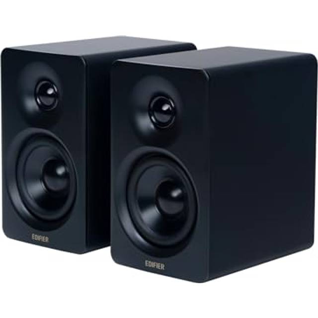 Edifier M60 2.0 Bibliotekshögtalare, Bluetooth 5.3, 66W RMS, Hi-Res Ljud, LDAC, 3" Bas & 1" Diskant, USB-C & AUX-ingångar, Känslig Touchpanel, PC-högtalare, Svart