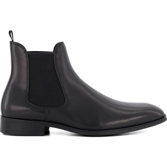 Dune Mandatory Wide Fit Leather Chelsea Boots, Black