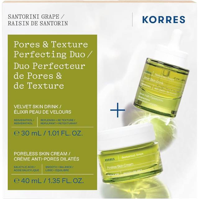 KORRES | Santorini Grape Duo regimen set | Velvet Skin Drink Face oil & Skin Cream