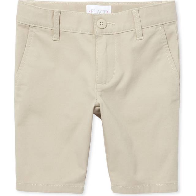 The Children's Place Girl's Chino Shorts  Bisquit  5 plus