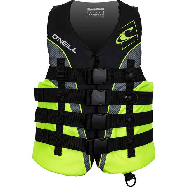 O'Neill Men's Superlite USCG Life Vest Black/Lime/Smoke:Lime M