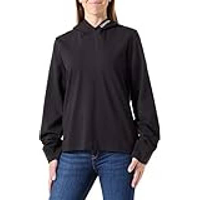 Relaxed Milano Jersey Hoodie - Black - L