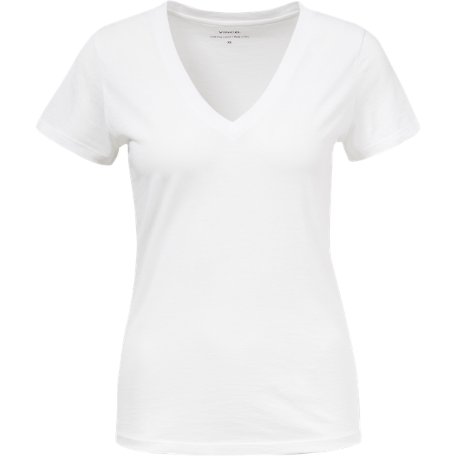 Essential Pima Cotton V-Neck Tee - OPTIC WHITE - X-Large