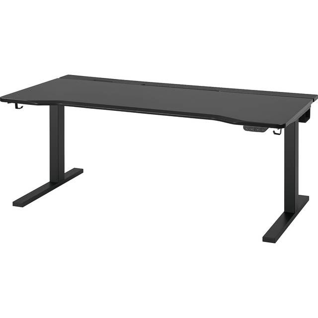 UTMANING skrivbord för gaming sitt/stå, elektrisk/svart, 160x80 cm