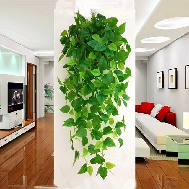 TEMU 2pcs Realistic Hanging Ivy Leaves - 3.3ft Artificial Plants For Indoor/outdoor Decor - Home, Office, And Room Decor