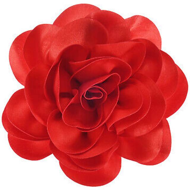 Large rose flower brooches lapel pins dainty satin hair clip 20cm red