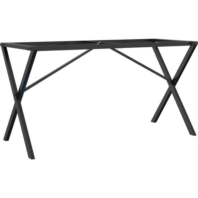 vidaXL Dining Table Legs X-Frame 120x60x73 cm Steel - Black