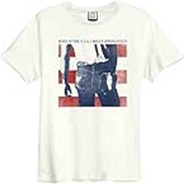 Bruce Springsteen T-Shirt - Amplified Collection - Born In The USA - S to XXL - for Men - off white