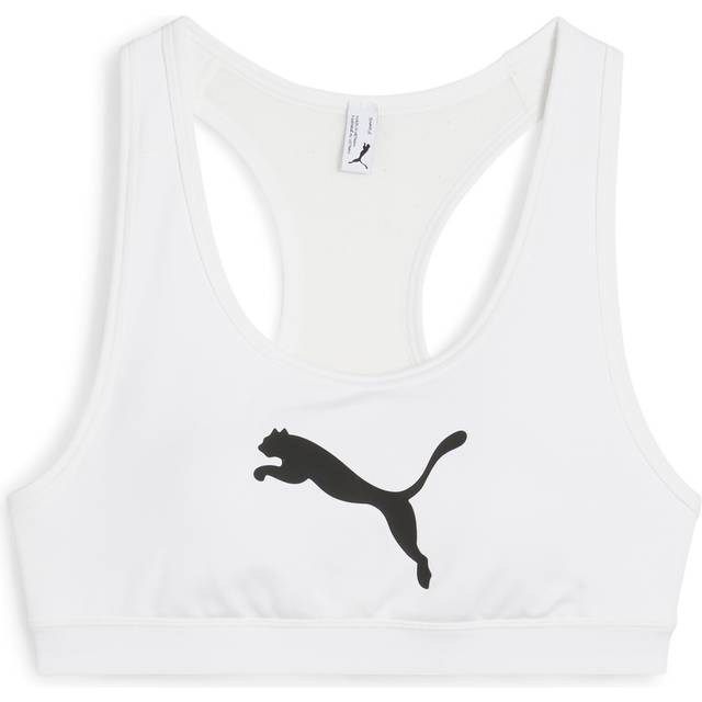 Women's Puma 4KEEPS Bra, White, Size M, Clothing