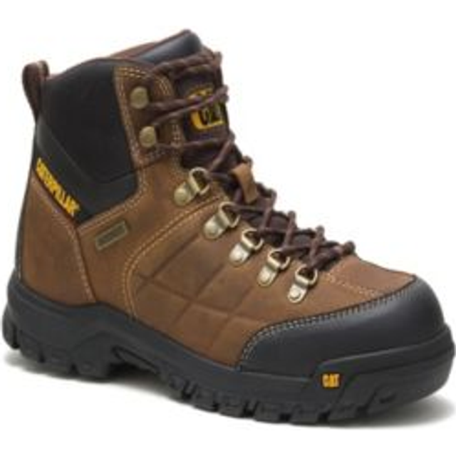 Cat Footwear Men's Threshold Waterproof Soft Toe Work Boot  Real Brown  10