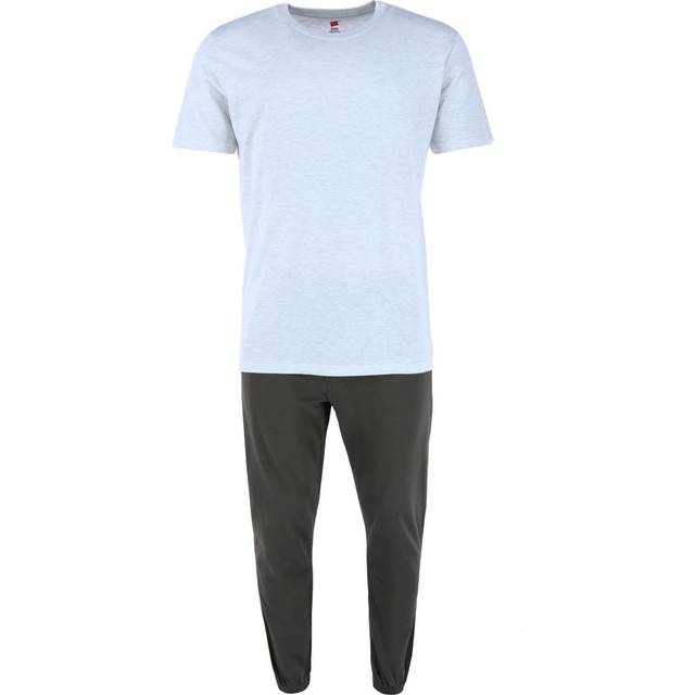 Hanes Men's French Terry Sleep Set - Oatmeal Large (Large)
