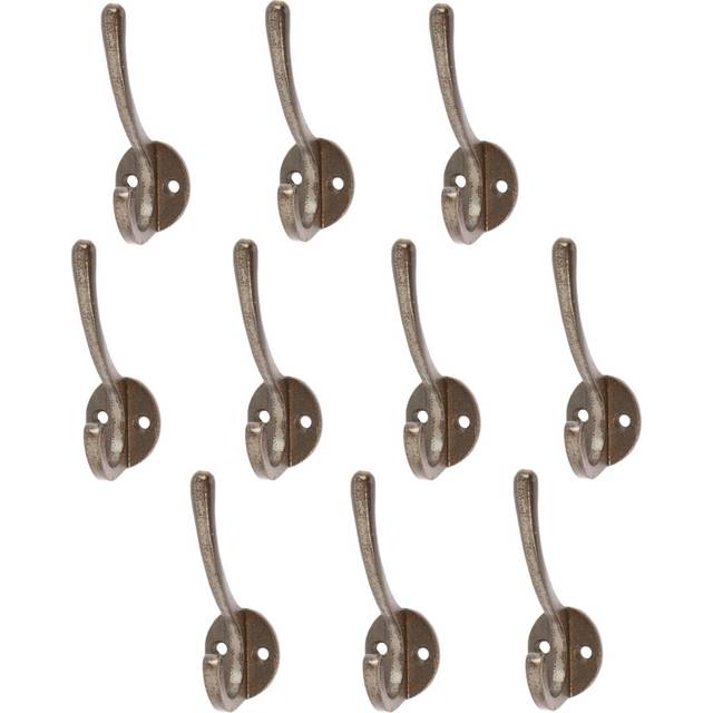 Hammer & Tongs - Hat & Coat Hook - W25mm x H80mm - Raw - Grey (8.2cm H X 2.7cm W X 4.7cm D)