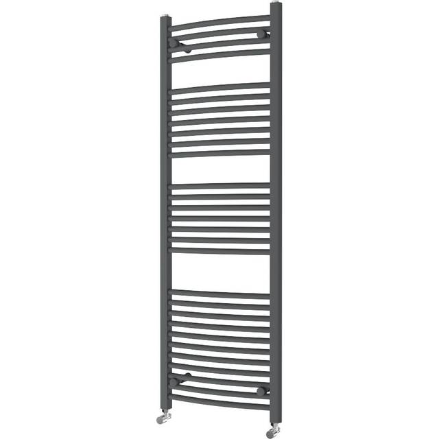 Lytle Vertical Curved Towel Rail - Anthracite (150cm H X 50cm W X 3cm D)