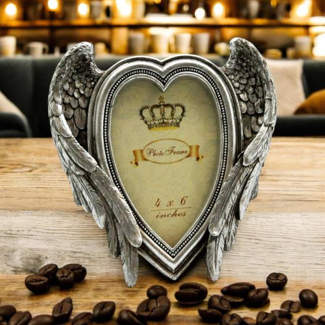 Silver Resin Wing Photo Frame