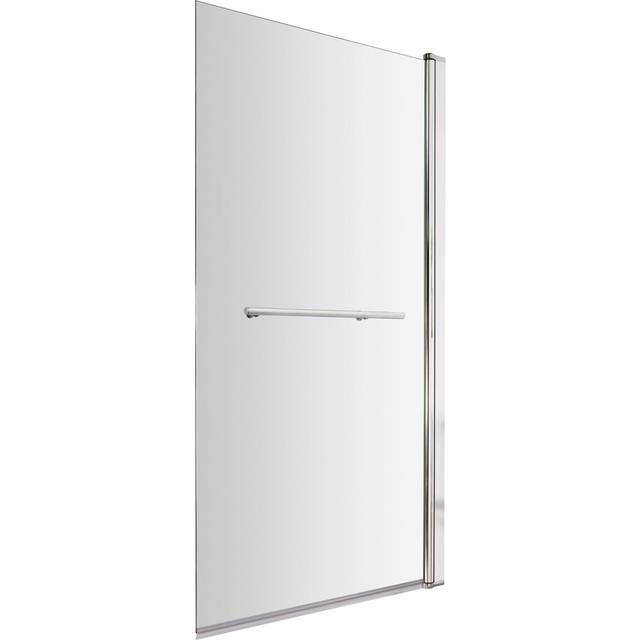 Nuie Pacific Square Bath Screen With Rail - Polished Chrome