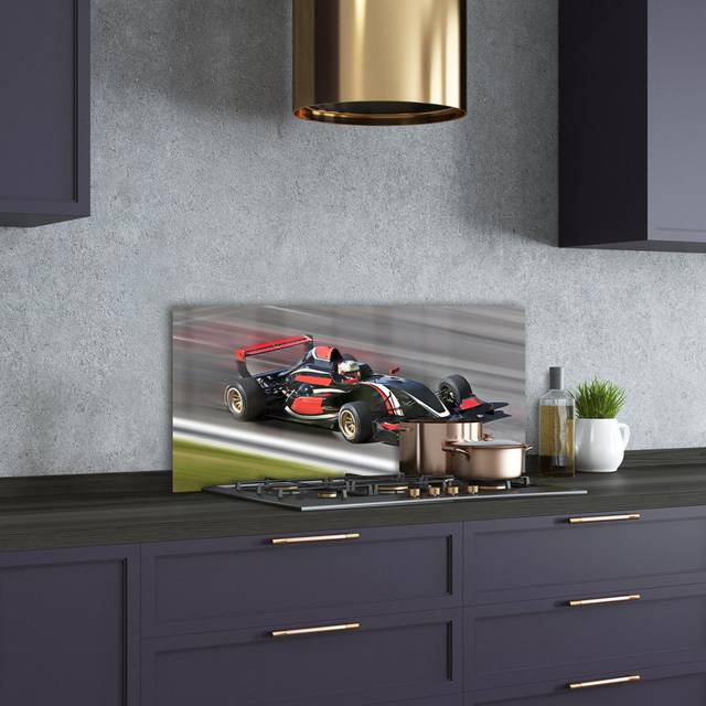 Splashback - Backsplash - Cooker Hob Wall Splashback - Kitchen Wall Panels - Heat Resistant - Toughened/Tempered Safety Real Glass - 100X50cm - Vehicl - Multicoloured (Kitchen)