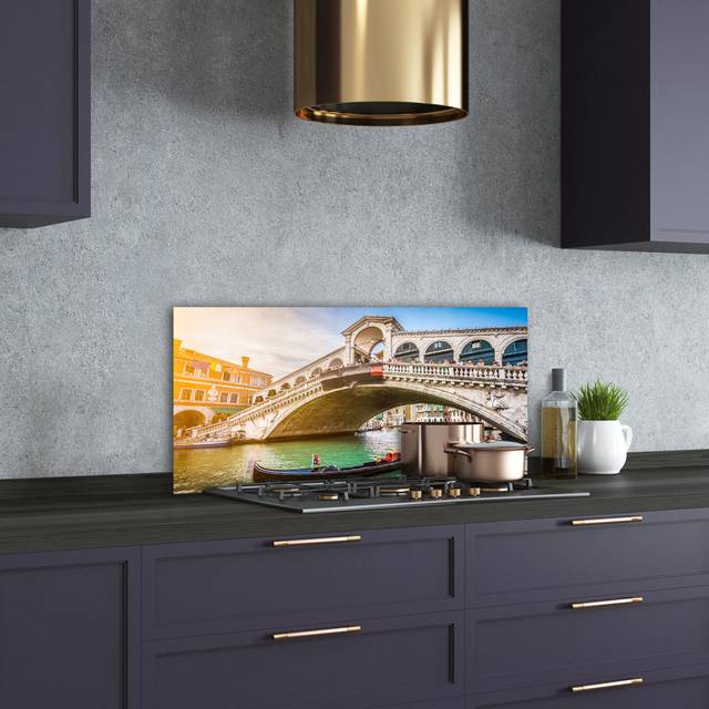 Splashback - Backsplash - Cooker Hob Wall Splashback - Kitchen Wall Panels - Heat Resistant - Toughened/Tempered Safety Real Glass - 100X50cm - Sights - Multicoloured (Kitchen)
