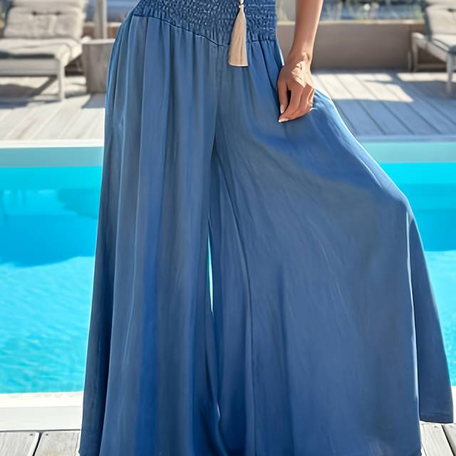 TEMU Pleated And Wide-leg Flared Pants
