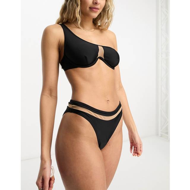 Hunkemöller Belize mesh bikiniöverdel, svart, Storlek: 80B, Kvinnor