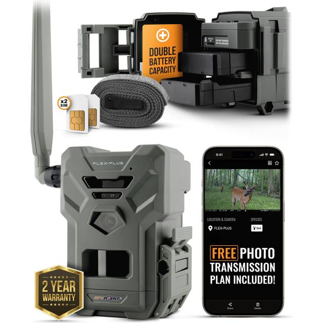Spypoint FLEX-PLUS 36 Megapixel Cellular Trail Camera with Instant Mode and Time-Lapse Plus Function