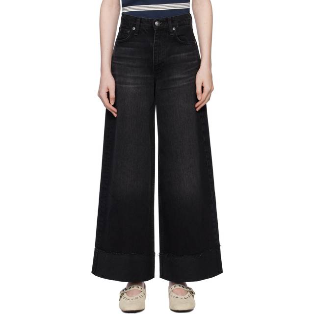 Sofie High-Rise Wide-Leg Ankle Cuff Jeans - BLAIR - 29