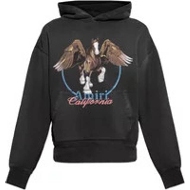AMIRI Black Vintage Wash Pegasus Oversized Hoodie - Black - L