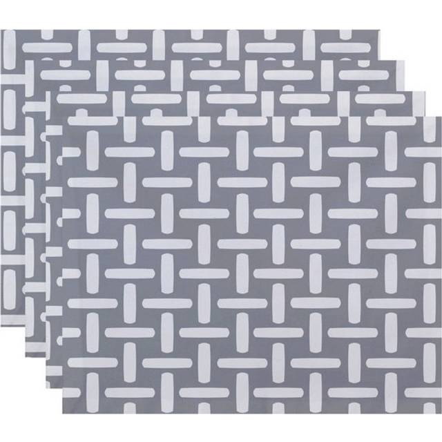 E By Design Geometric Decorative Placement  Rain  18 by 14