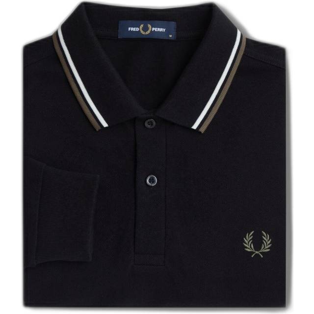 Long sleeve polo with double trim Fred Perry - Noir - S