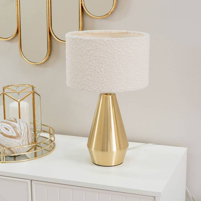 Marissa Stacked Ball Table Lamp Light with LED Bulb - Gold (26.5cm H X 17.5cm W X 61.5cm D)