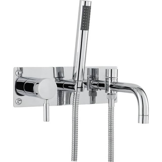 Tec Single Lever Wall Mounted Bath Shower Mixer - Chrome