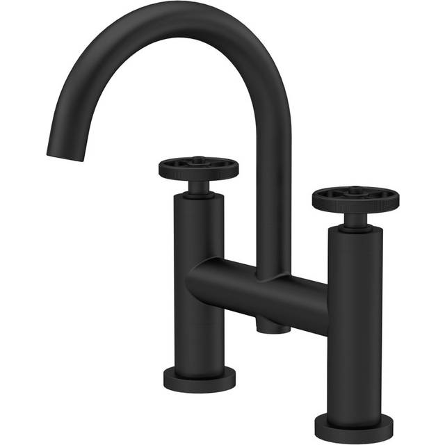 Revolution Bath Filler Tap Pillar Mounted - Matt Black - Hudson Reed