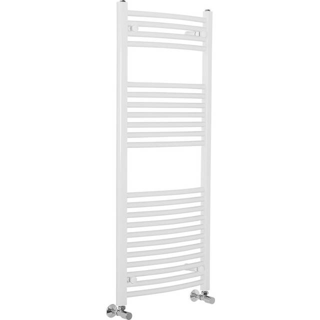 Mize Vertical Curved Towel Rail - White (120cm H X 50cm W X 3cm D)