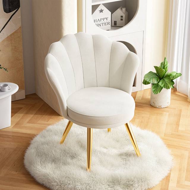 Fairmont Park 66Cm Wide Velvet Barrel Chair White 80.2cm H X 66cm W X 46.9cm D