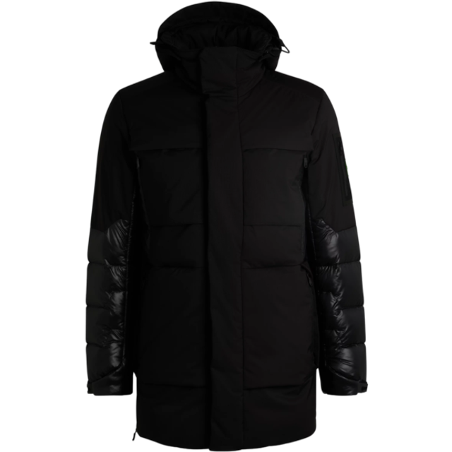 Water-repellent parka jacket with down filling