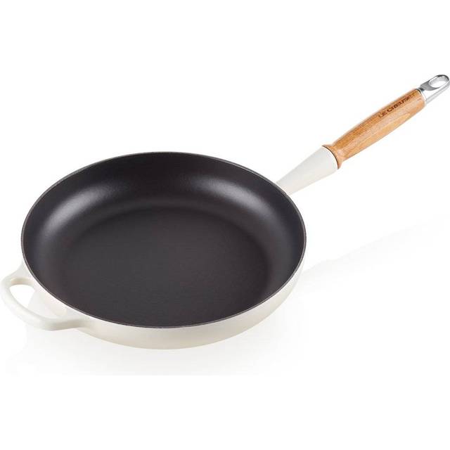 Le Creuset Le Creuset Signature stekpanna trähandtag 28 cm Meringue - Vit