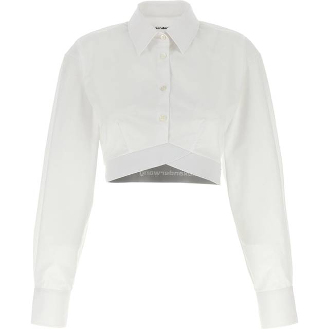 Alexander Wang-Cropped Shirt Camicie Bianco-Donna - White - 4