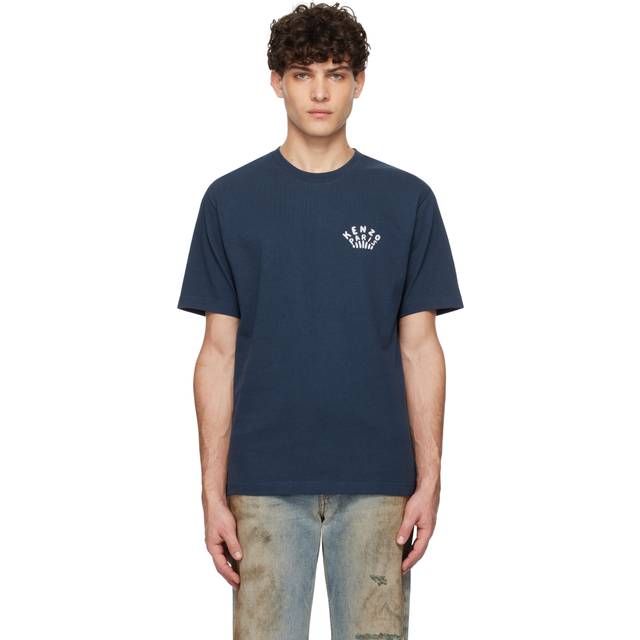 Kenzo, T-Shirts, male, Blue, XL, Back Print Shirt