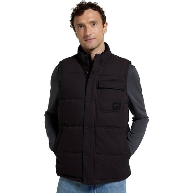 (XS, Black) Animal Mens Fistral Quilted Borg Lined Gilet