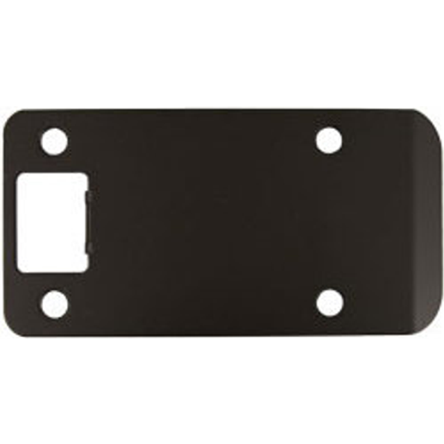 "Round Corner Extended Lip Strike Plate  2-1/4"""" x 4""""  (4-1/2"""" Overal"