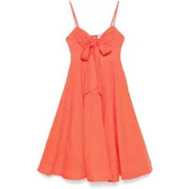 Zimmermann, Klänning, Dam, M, Linne, Crush Tie Front Midi Klänning - red (M)