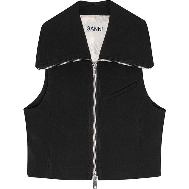 Black Sleeveless Zip Jumper
