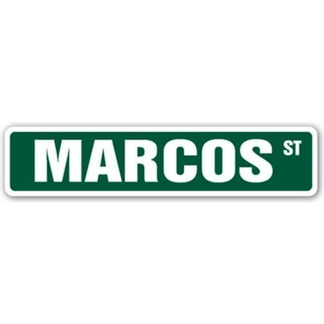 SignMission SS-MARCOS 4 x 18 in. Childrens Name Room Street Sign - Marcos