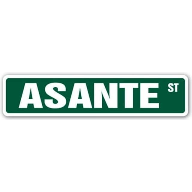 SignMission SS-ASANTE 4 x 18 in. Childrens Name Room Street Sign - Asante