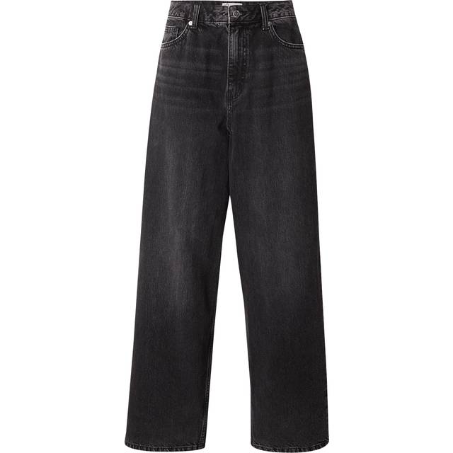 Miss Selfridge – Svarta, tvättade, baggy jeans-Svart/a