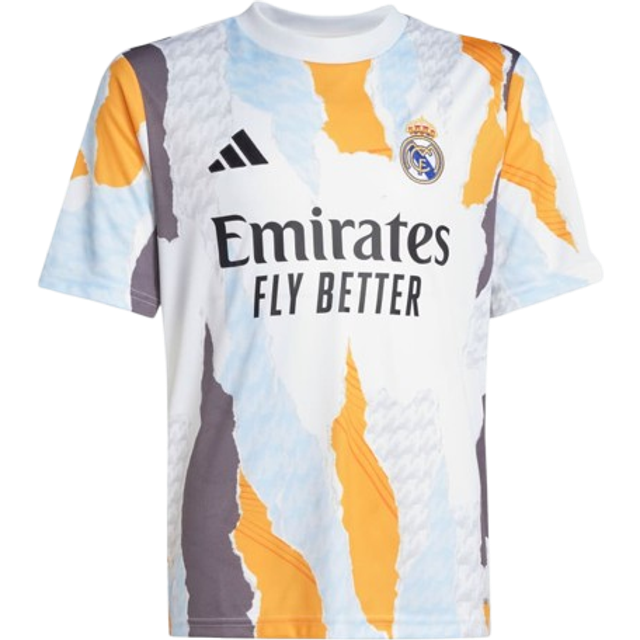 Real Madrid Tränings T-Shirt Pre Match - Vit/Crew Orange/Grå - adidas - ['Vit'] (Large)